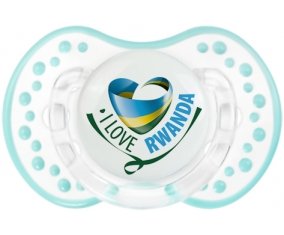 I Love Rwanda Sucette LOVI Dynamic Retro-blanc-lagon classique