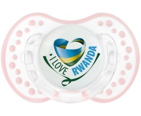 I Love Rwanda Sucette LOVI Dynamic Retro-blanc-rose-tendre classique