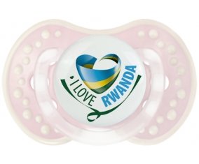 I Love Rwanda Sucette LOVI Dynamic Retro-rose-tendre classique