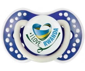 I Love Rwanda Sucette LOVI Dynamic Bleu-marine phosphorescente