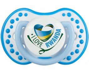 I Love Rwanda Sucette LOVI Dynamic Blanc-bleu phosphorescente