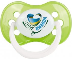 I Love Rwanda Tétine Anatomique Vert classique