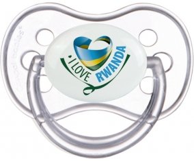 I Love Rwanda Tétine Anatomique Transparente classique