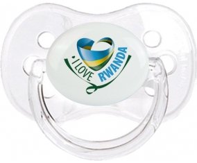 I Love Rwanda Sucette Cerise Transparent classique