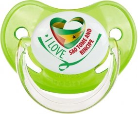 I Love Sao Tome and Rincipe Sucette Physiologique Vert classique