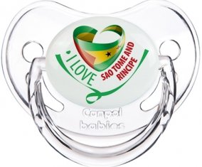 I Love Sao Tome and Rincipe Sucette Physiologique Transparent classique