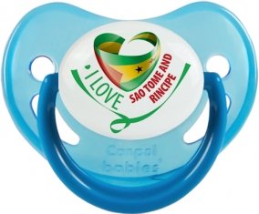 I Love Sao Tome and Rincipe Sucette Physiologique Bleue phosphorescente