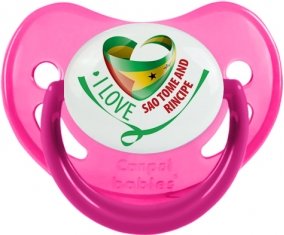 I Love Sao Tome and Rincipe Sucette Physiologique Rose phosphorescente