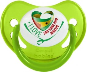 I Love Sao Tome and Rincipe Sucette Physiologique Vert phosphorescente