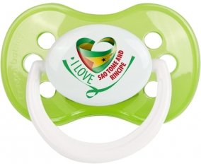 I Love Sao Tome and Rincipe Sucette Anatomique Vert classique