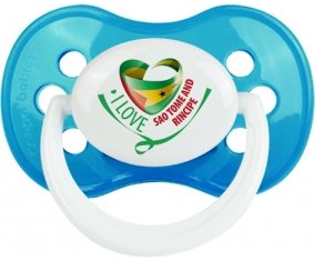 I Love Sao Tome and Rincipe Sucette Anatomique Cyan classique