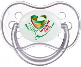 I Love Sao Tome and Rincipe Sucette Anatomique Transparente classique