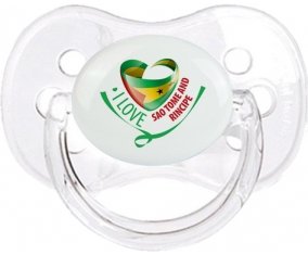 I Love Sao Tome and Rincipe Tétine Cerise Transparent classique