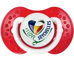 I Love Seychelles Tétine LOVI Dynamic Blanc-rouge classique