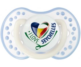I Love Seychelles Tétine LOVI Dynamic Blanc-cyan classique