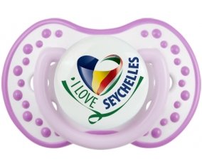 I Love Seychelles Tétine LOVI Dynamic Blanc-mauve classique