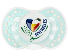 I Love Seychelles Tétine LOVI Dynamic Retro-turquoise-lagon classique
