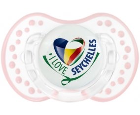 I Love Seychelles Tétine LOVI Dynamic Retro-blanc-rose-tendre classique