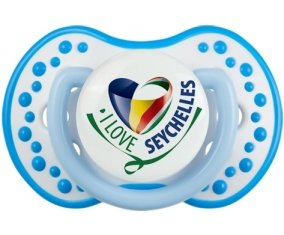 I Love Seychelles Tétine LOVI Dynamic Blanc-bleu phosphorescente