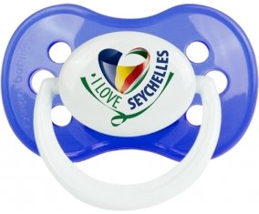 I Love Seychelles Sucette Anatomique Bleu classique