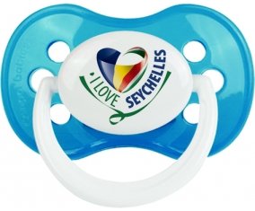 I Love Seychelles Sucette Anatomique Cyan classique