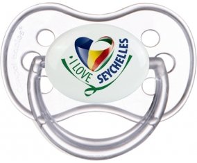 I Love Seychelles Sucette Anatomique Transparente classique