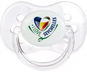 I Love Seychelles Sucette Cerise Transparent classique