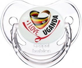 I Love Uganda Sucette Physiologique Transparent classique