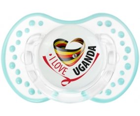 I Love Uganda Sucette LOVI Dynamic Retro-blanc-lagon classique