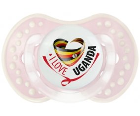 I Love Uganda Sucette LOVI Dynamic Retro-rose-tendre classique