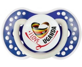 I Love Uganda Sucette LOVI Dynamic Bleu-marine phosphorescente