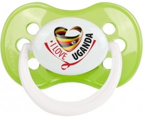 I Love Uganda Tétine Anatomique Vert classique
