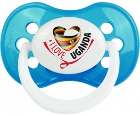 I Love Uganda Tétine Anatomique Cyan classique