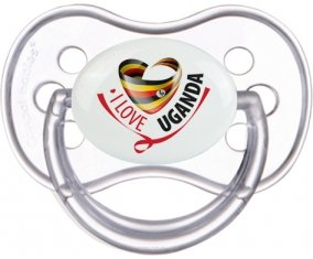 I Love Uganda Tétine Anatomique Transparente classique