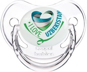 I Love Uzbekistan Sucette Physiologique Transparent classique