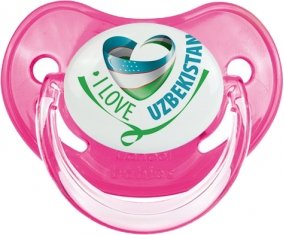 I Love Uzbekistan Sucette Physiologique Rose classique