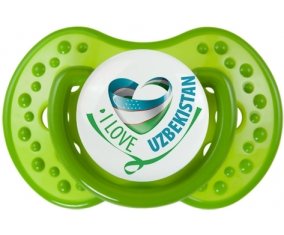 I Love Uzbekistan Sucette LOVI Dynamic Vert classique