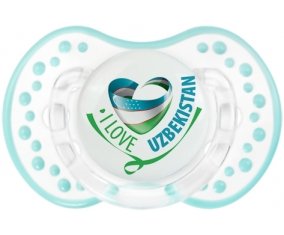 I Love Uzbekistan Sucette LOVI Dynamic Retro-blanc-lagon classique