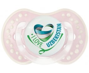 I Love Uzbekistan Sucette LOVI Dynamic Retro-rose-tendre classique