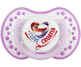 I Love Croatia Tétine LOVI Dynamic Blanc-mauve classique