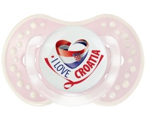 I Love Croatia Tétine LOVI Dynamic Retro-rose-tendre classique