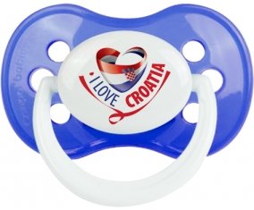I Love Croatia Sucette Anatomique Bleu classique