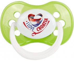 I Love Croatia Sucette Anatomique Vert classique