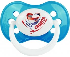 I Love Croatia Sucette Anatomique Cyan classique