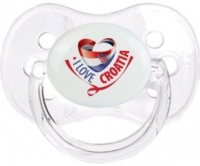 I Love Croatia Sucette Cerise Transparent classique