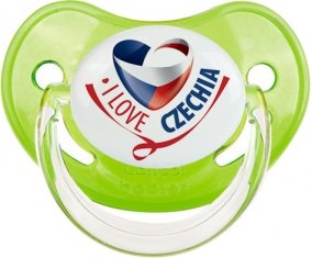 I Love Czechia Sucette Physiologique Vert classique