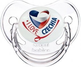 I Love Czechia Sucette Physiologique Transparent classique