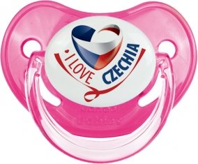I Love Czechia Sucette Physiologique Rose classique