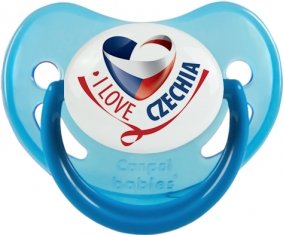 I Love Czechia Sucette Physiologique Bleue phosphorescente
