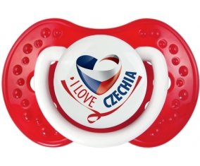 I Love Czechia Sucette LOVI Dynamic Blanc-rouge classique